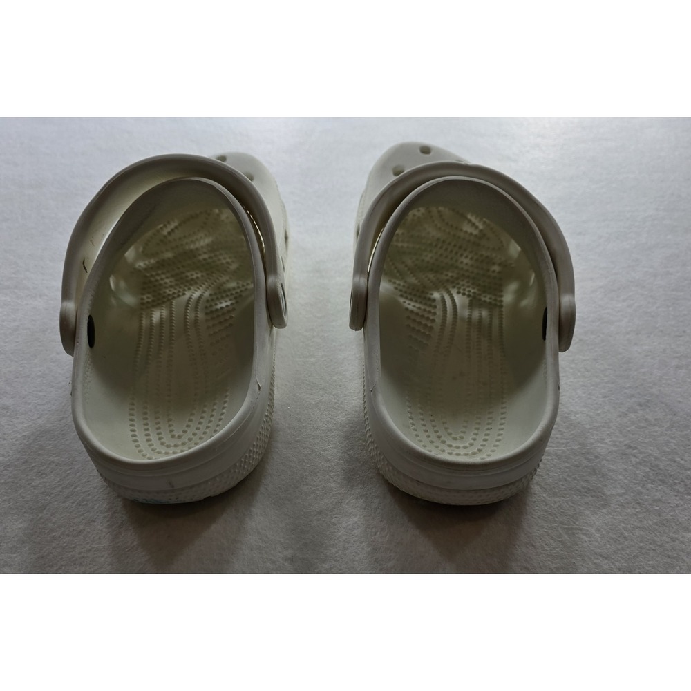 Crocs White Traditional Clogs. Men's Size 7. Women's Size 9 - Picture 3 of 8